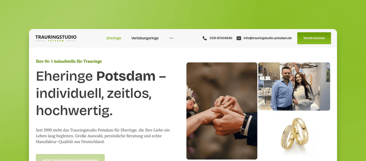 Bild von der Webseite von TrauRingStudio Potsdam Juwelier