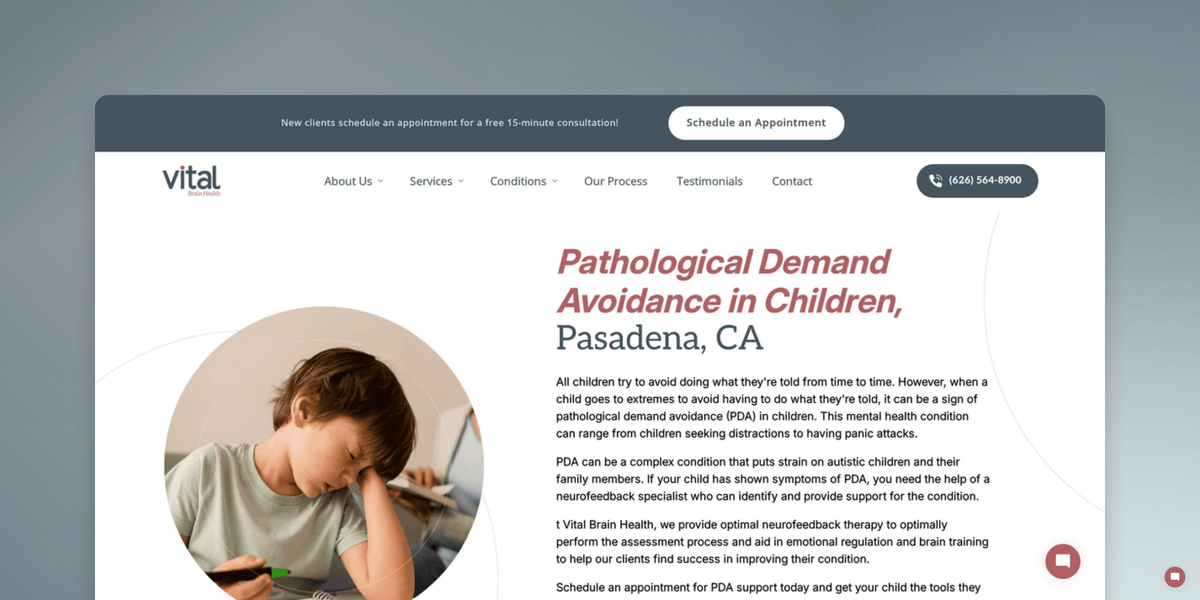 PDA Therapy for Children in Pasadena, CA | Vital Brain
