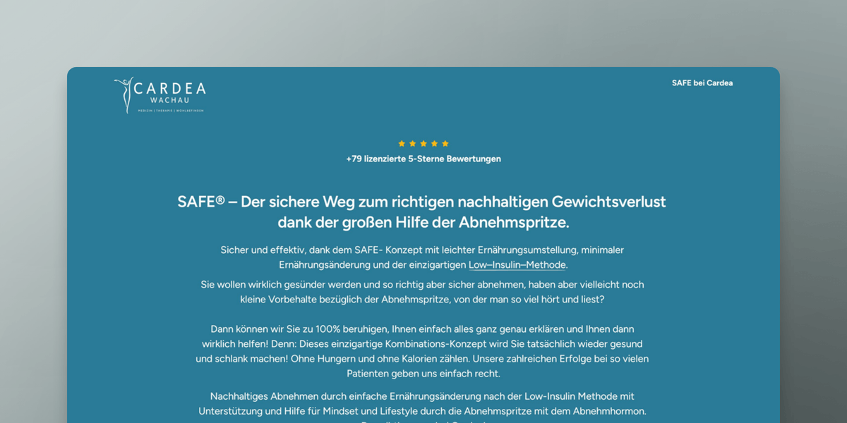 SAFE, der sichere Weg zum sicheren Gewichtsverlust.