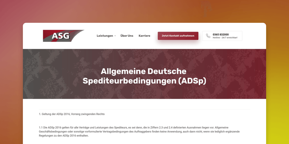 Allgemeine Deutsche Spediteurbedingungen (ADSp)
