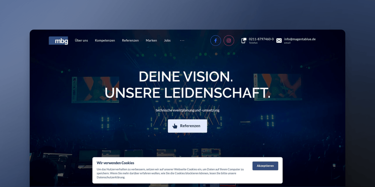 Bild von der Webseite von magentablue group GmbH