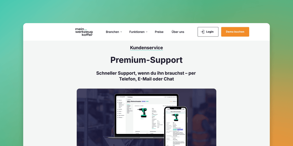 Schneller Support – Hotline, E-Mail & Chat