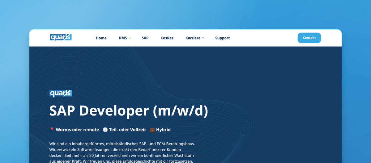 quaris GmbH | SAP-Developer