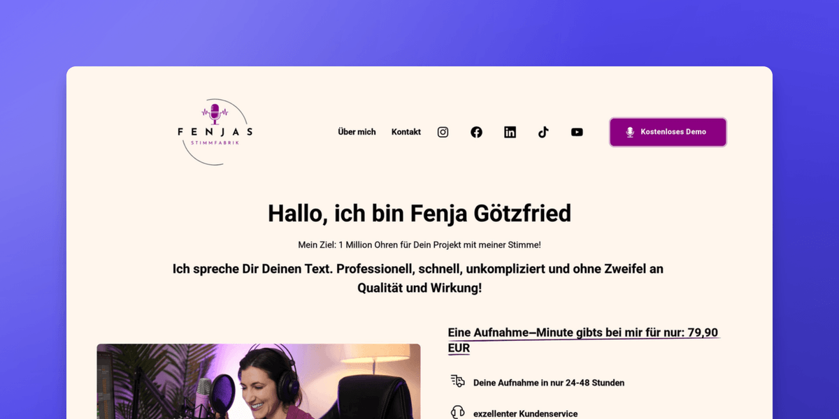Deutsche Sprecherin für Werbung & Voice-over | Fenja Götzfried