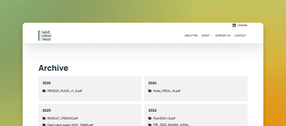 FRE Archive: Tasks and Documents 2004–2025