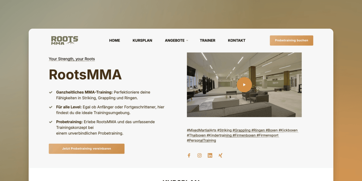 RootsMMA Köln: Kampfsport, Kickboxen, Boxen, BJJ, Ringen