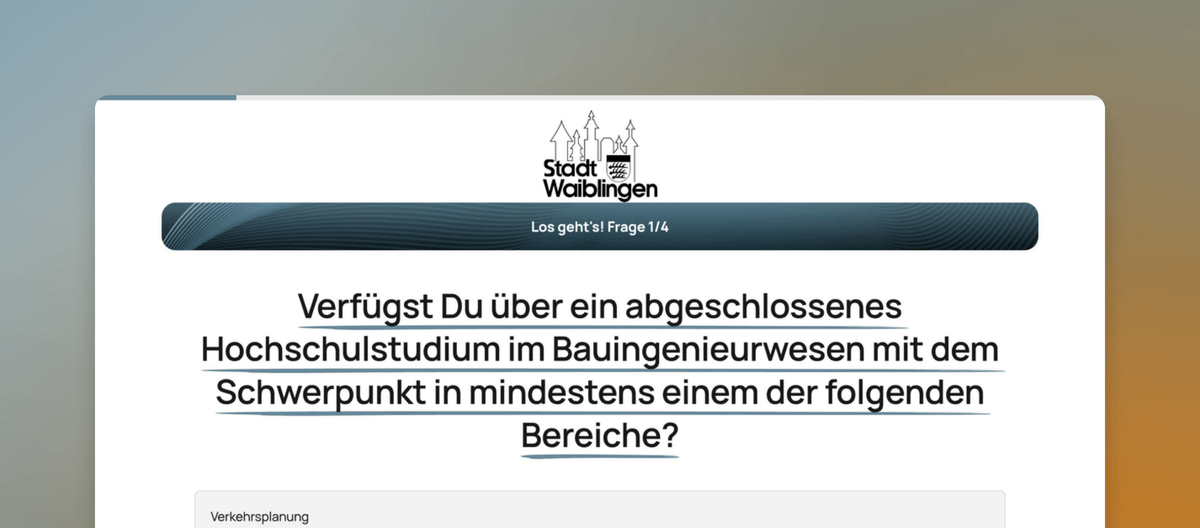 Verkehrsplaner (m/w/d) bei der Stadt Waiblingen!