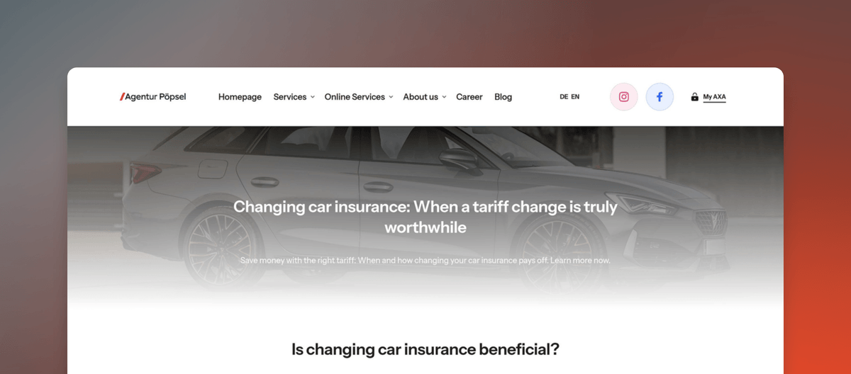 Car insurance rate changes