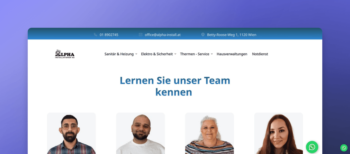Unser Team – Alpha Installationen KG