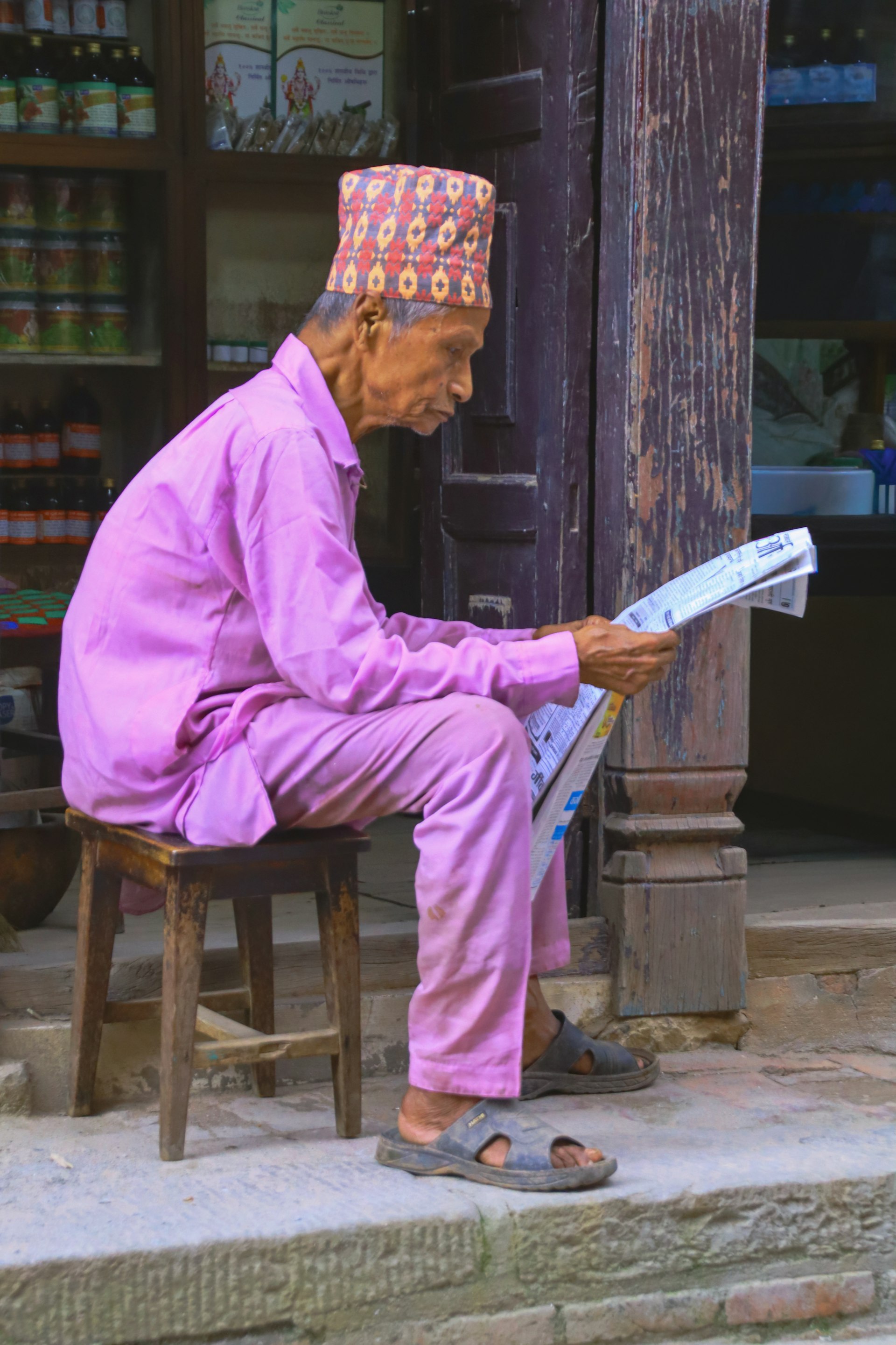 A national pastor receiving Bibles in his own language