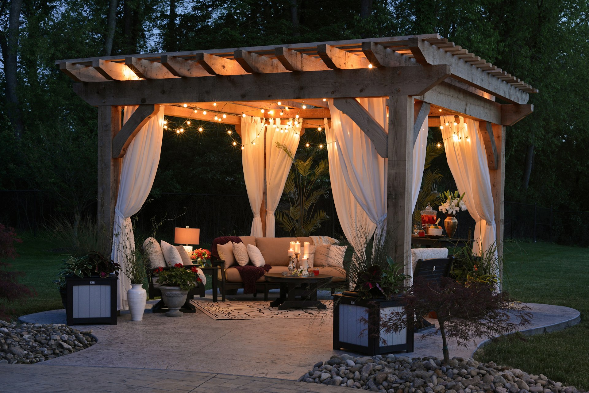 Terrasse mit Bepflanzung